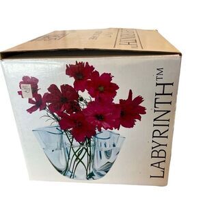 Two’s Company Acrylic MCM Vase Clear Retro with box
